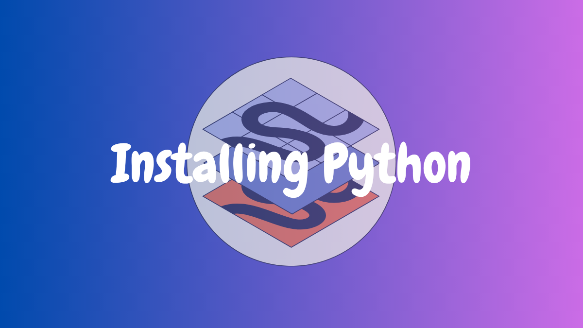 Installing python for first time
